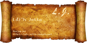Léh Jetta névjegykártya